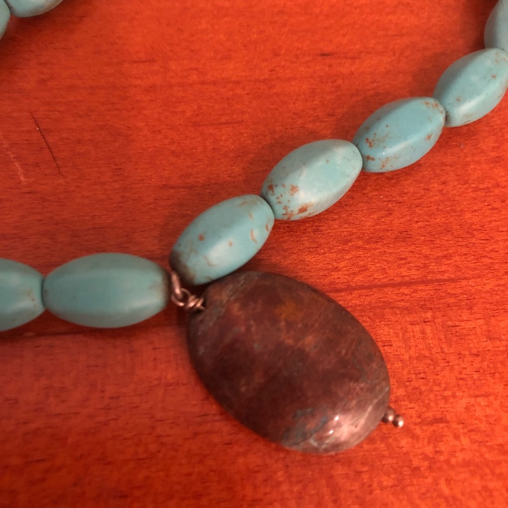 REAL turquoise,jasper necklace